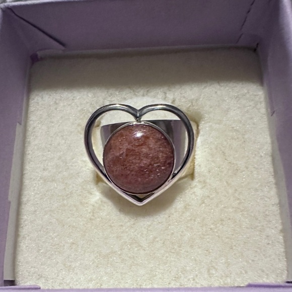 Sunstone & Sterling Silver Heartshaped ring by Jay King - Picture 6 of 8